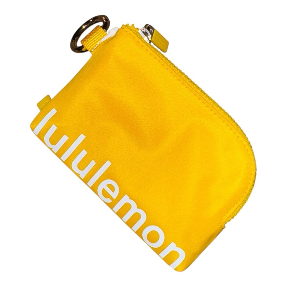 Lululemon Clippable Card Pouch, Maize Yellow Graphite Grey OS NWT